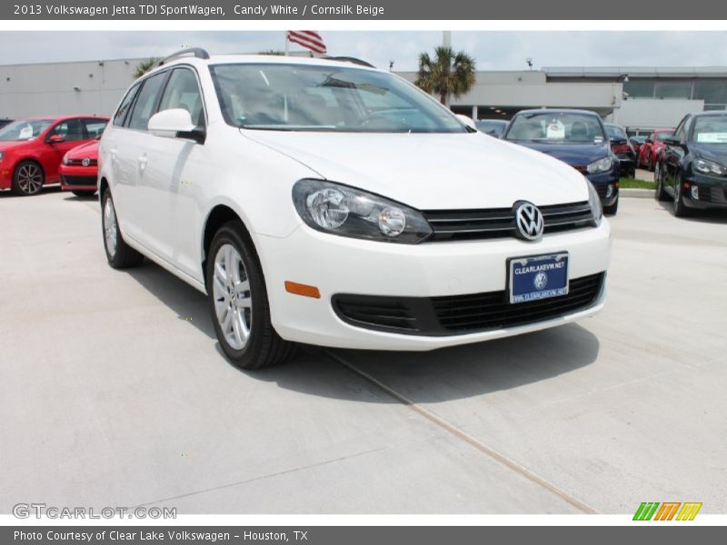 Candy White / Cornsilk Beige 2013 Volkswagen Jetta TDI SportWagen