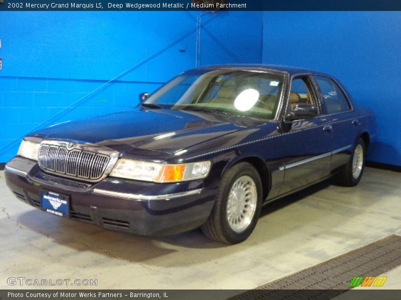 Deep Wedgewood Metallic / Medium Parchment 2002 Mercury Grand Marquis LS