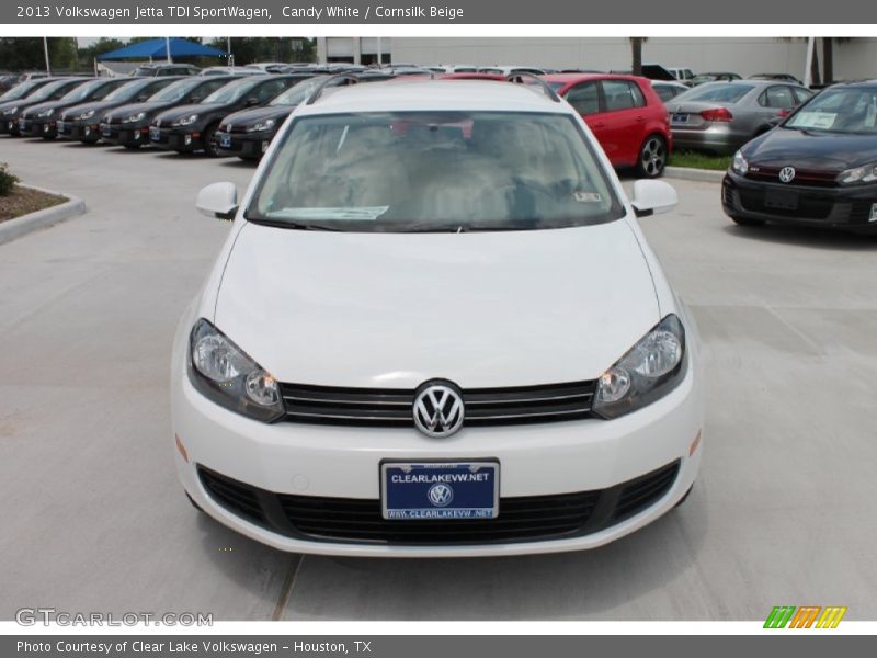 Candy White / Cornsilk Beige 2013 Volkswagen Jetta TDI SportWagen
