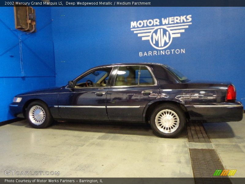 Deep Wedgewood Metallic / Medium Parchment 2002 Mercury Grand Marquis LS