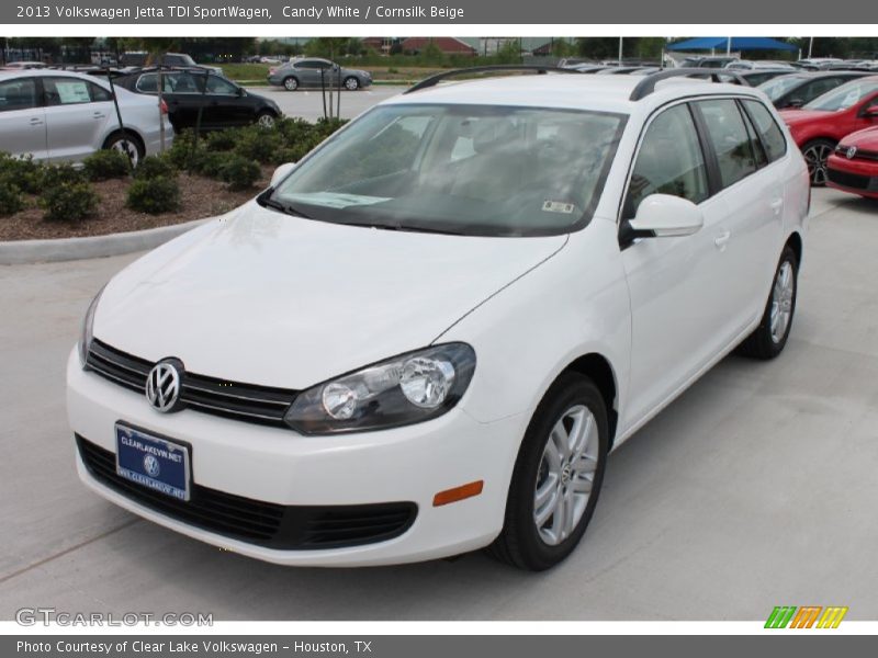 Candy White / Cornsilk Beige 2013 Volkswagen Jetta TDI SportWagen