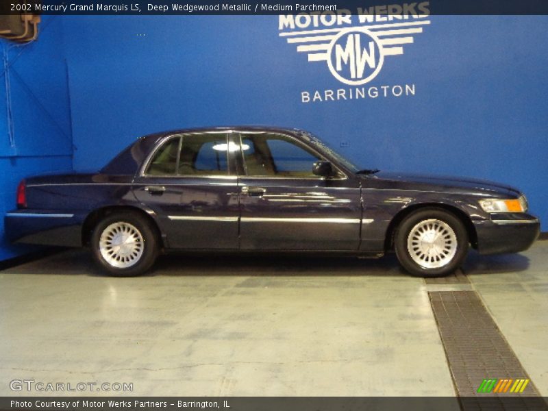 Deep Wedgewood Metallic / Medium Parchment 2002 Mercury Grand Marquis LS