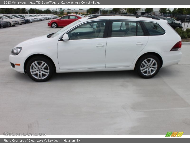 Candy White / Cornsilk Beige 2013 Volkswagen Jetta TDI SportWagen