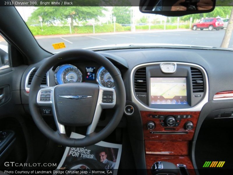 Bright White / Black 2013 Chrysler 300