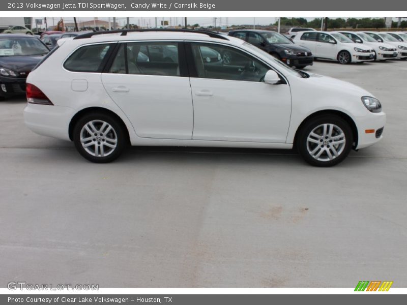 Candy White / Cornsilk Beige 2013 Volkswagen Jetta TDI SportWagen