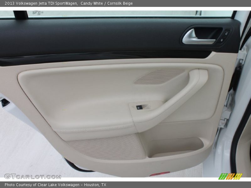 Candy White / Cornsilk Beige 2013 Volkswagen Jetta TDI SportWagen