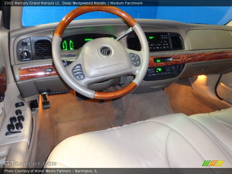Deep Wedgewood Metallic / Medium Parchment 2002 Mercury Grand Marquis LS