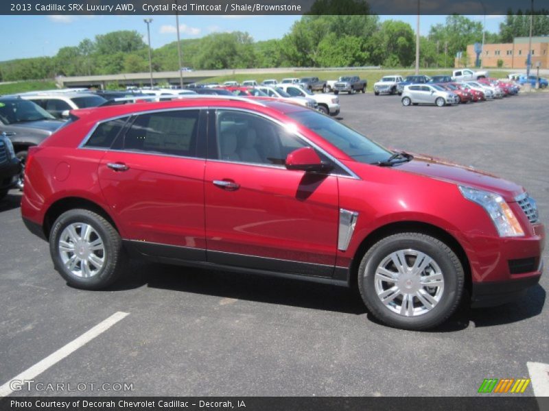 Crystal Red Tintcoat / Shale/Brownstone 2013 Cadillac SRX Luxury AWD