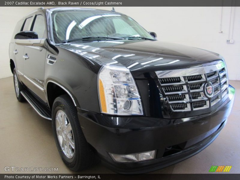Black Raven / Cocoa/Light Cashmere 2007 Cadillac Escalade AWD
