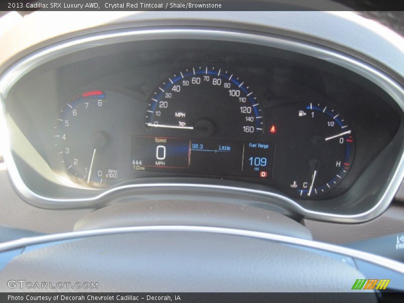 Crystal Red Tintcoat / Shale/Brownstone 2013 Cadillac SRX Luxury AWD