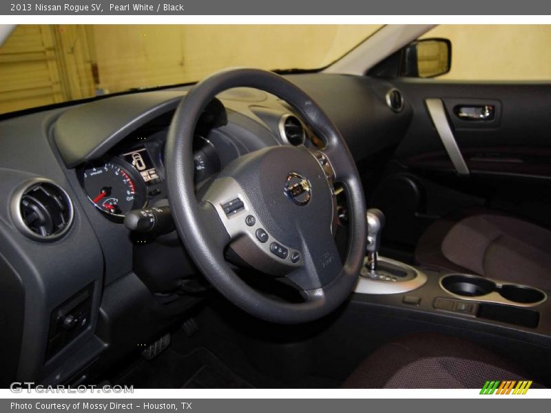 Pearl White / Black 2013 Nissan Rogue SV