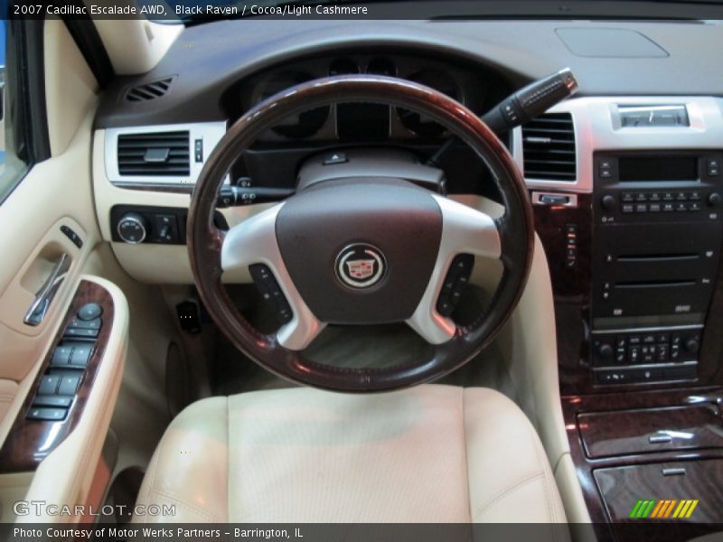 Black Raven / Cocoa/Light Cashmere 2007 Cadillac Escalade AWD