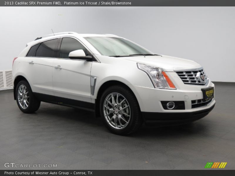 Platinum Ice Tricoat / Shale/Brownstone 2013 Cadillac SRX Premium FWD
