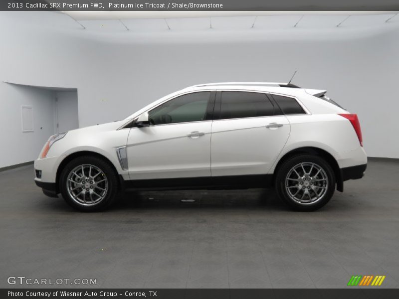 Platinum Ice Tricoat / Shale/Brownstone 2013 Cadillac SRX Premium FWD