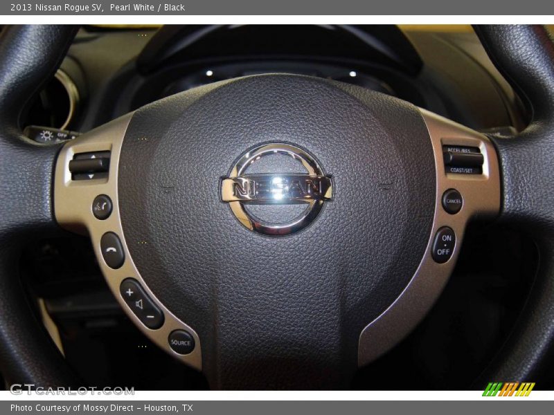 Pearl White / Black 2013 Nissan Rogue SV