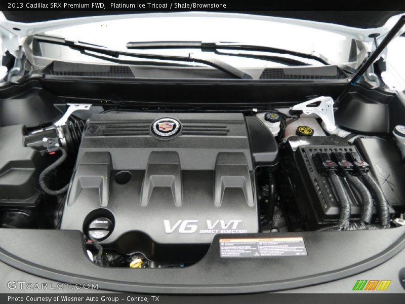 Platinum Ice Tricoat / Shale/Brownstone 2013 Cadillac SRX Premium FWD