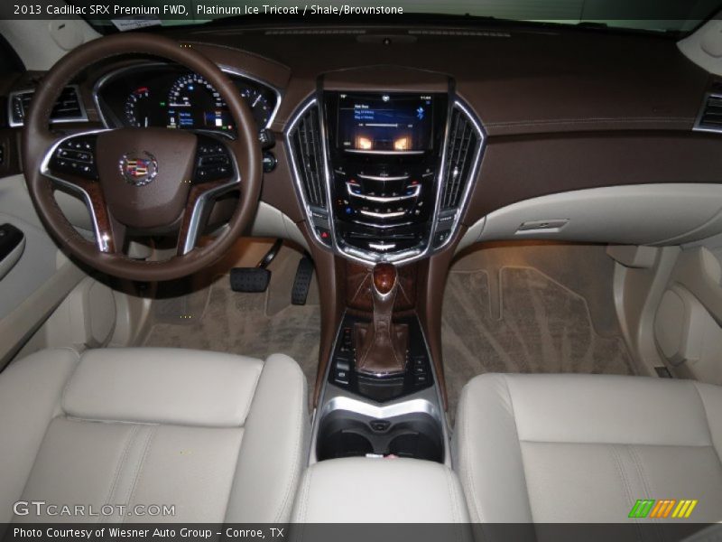 Platinum Ice Tricoat / Shale/Brownstone 2013 Cadillac SRX Premium FWD