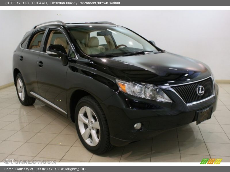 Obsidian Black / Parchment/Brown Walnut 2010 Lexus RX 350 AWD