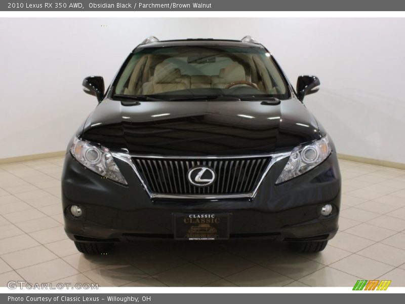 Obsidian Black / Parchment/Brown Walnut 2010 Lexus RX 350 AWD