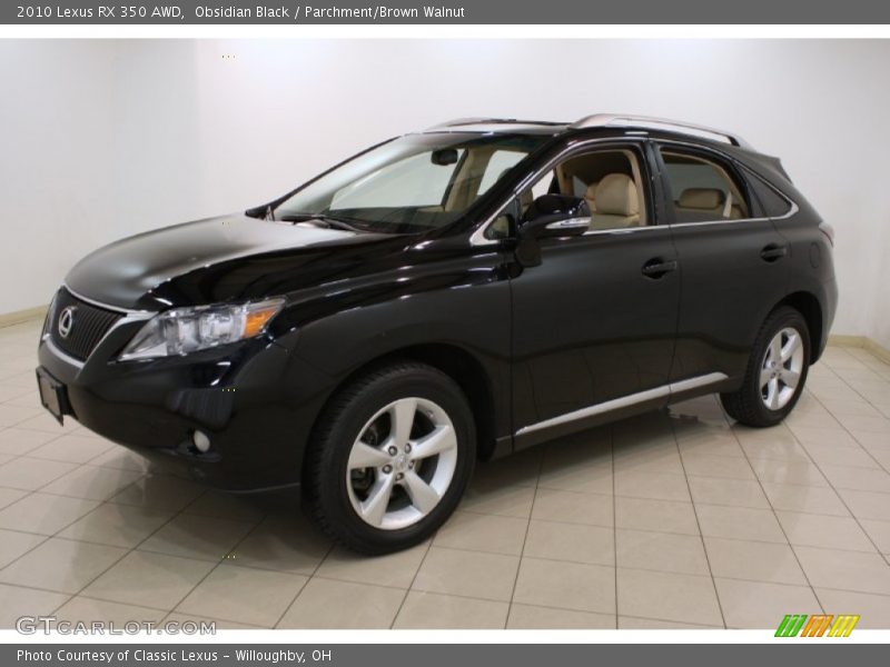Obsidian Black / Parchment/Brown Walnut 2010 Lexus RX 350 AWD