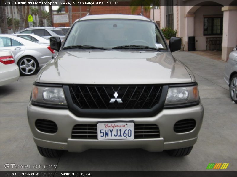 Sudan Beige Metallic / Tan 2003 Mitsubishi Montero Sport LS 4x4