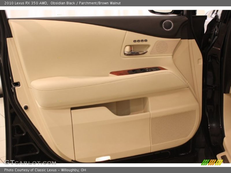 Obsidian Black / Parchment/Brown Walnut 2010 Lexus RX 350 AWD