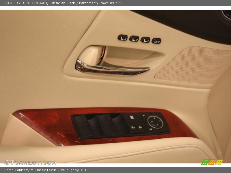 Obsidian Black / Parchment/Brown Walnut 2010 Lexus RX 350 AWD