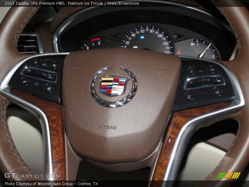 Platinum Ice Tricoat / Shale/Brownstone 2013 Cadillac SRX Premium FWD