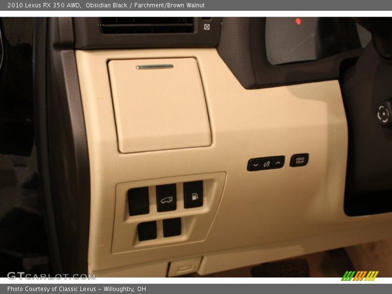 Obsidian Black / Parchment/Brown Walnut 2010 Lexus RX 350 AWD