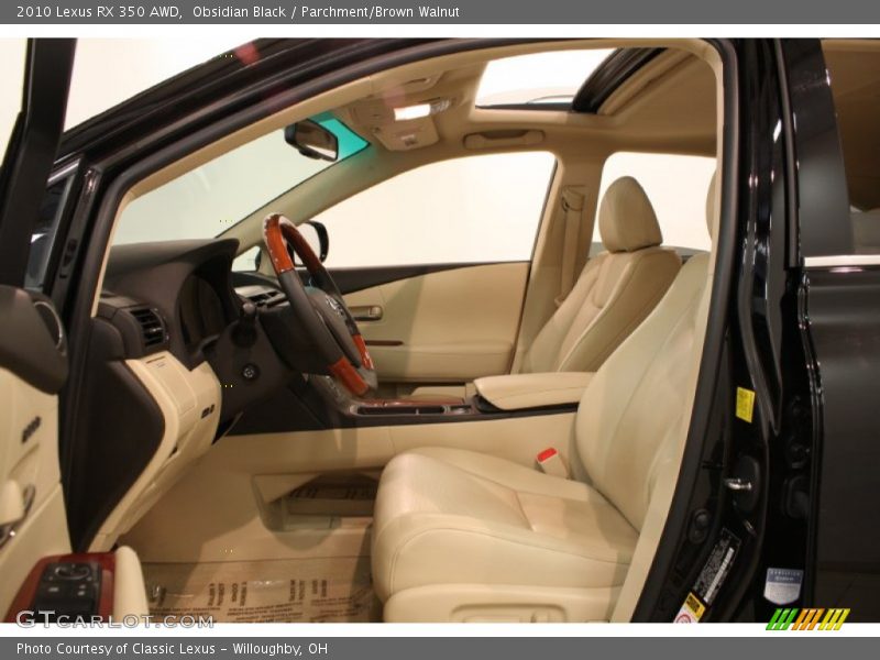 Obsidian Black / Parchment/Brown Walnut 2010 Lexus RX 350 AWD