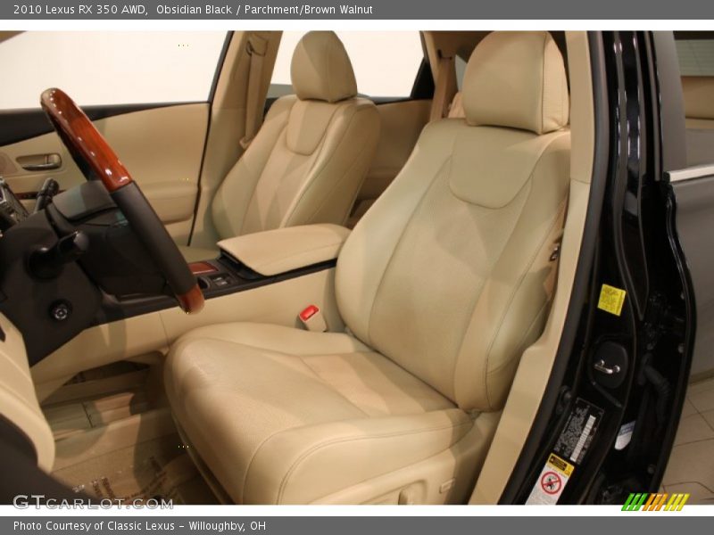 Obsidian Black / Parchment/Brown Walnut 2010 Lexus RX 350 AWD