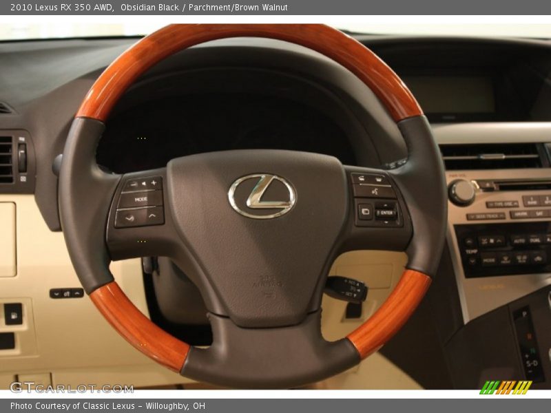 Obsidian Black / Parchment/Brown Walnut 2010 Lexus RX 350 AWD