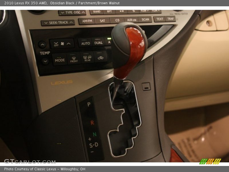 Obsidian Black / Parchment/Brown Walnut 2010 Lexus RX 350 AWD