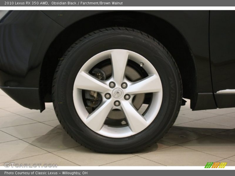 Obsidian Black / Parchment/Brown Walnut 2010 Lexus RX 350 AWD