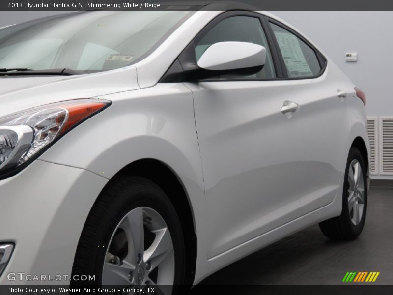 Shimmering White / Beige 2013 Hyundai Elantra GLS