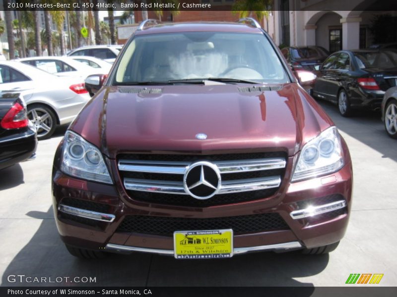 Barolo Red Metallic / Cashmere 2010 Mercedes-Benz GL 450 4Matic