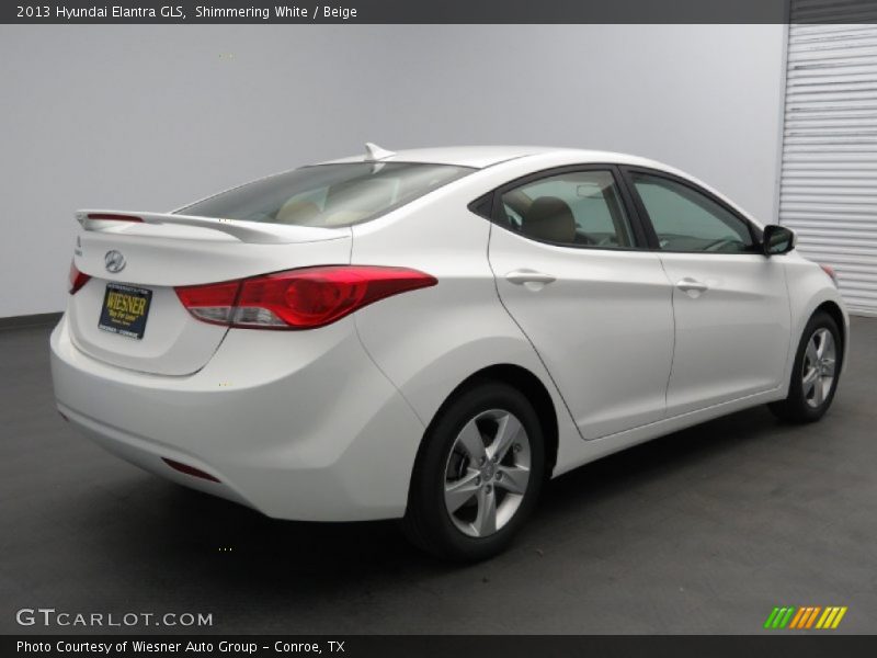 Shimmering White / Beige 2013 Hyundai Elantra GLS