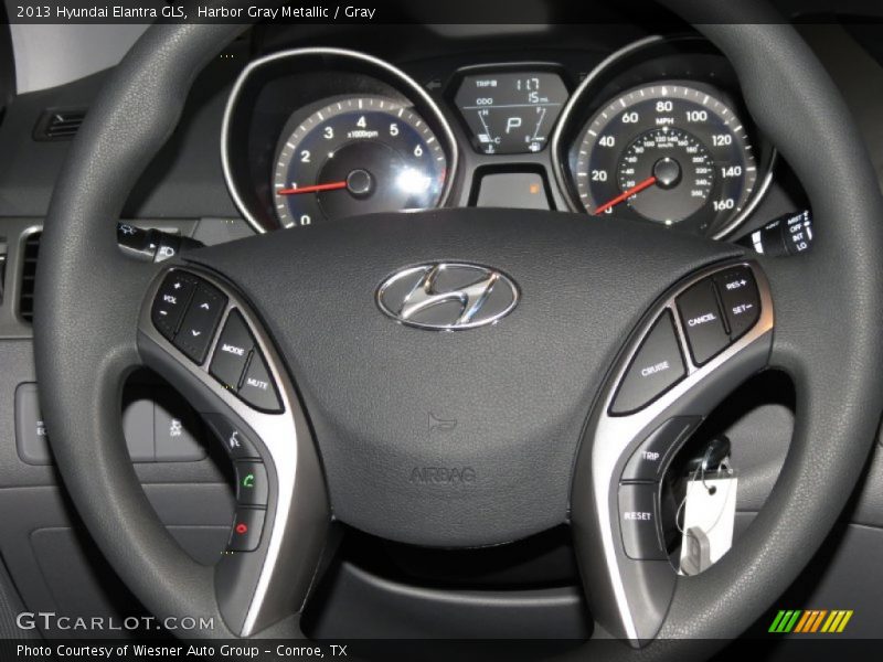 Harbor Gray Metallic / Gray 2013 Hyundai Elantra GLS
