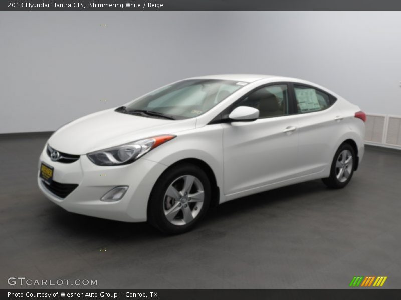Shimmering White / Beige 2013 Hyundai Elantra GLS