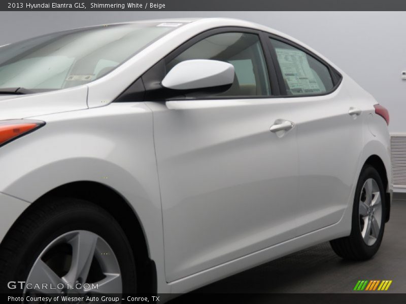 Shimmering White / Beige 2013 Hyundai Elantra GLS