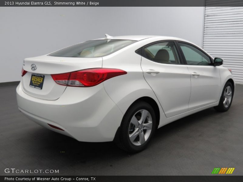 Shimmering White / Beige 2013 Hyundai Elantra GLS