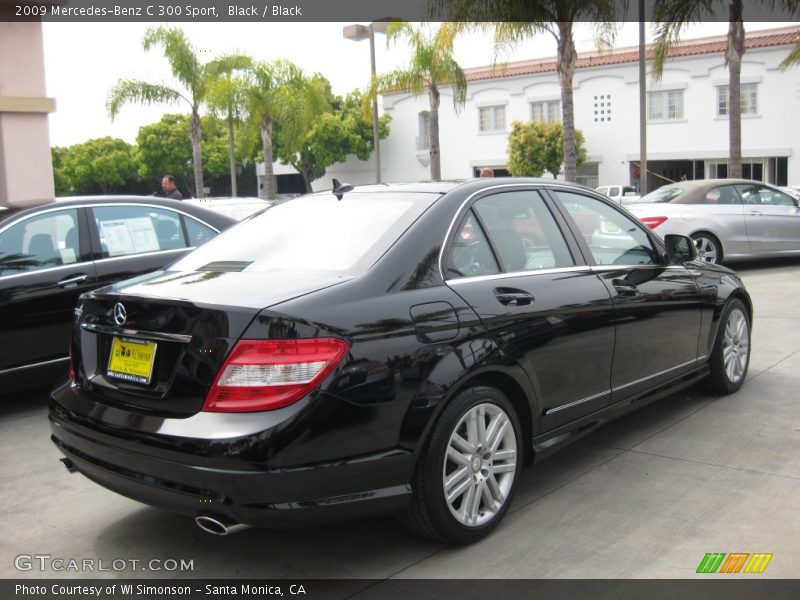 Black / Black 2009 Mercedes-Benz C 300 Sport