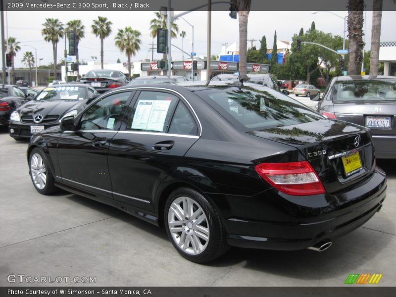 Black / Black 2009 Mercedes-Benz C 300 Sport