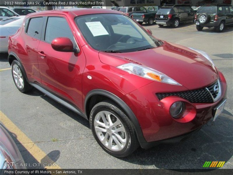 Cayenne Red / Black/Red/Red Trim 2012 Nissan Juke SV