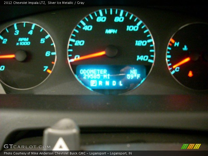 Silver Ice Metallic / Gray 2012 Chevrolet Impala LTZ