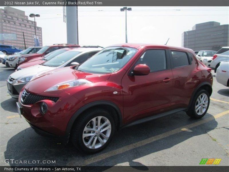 Cayenne Red / Black/Red/Red Trim 2012 Nissan Juke SV