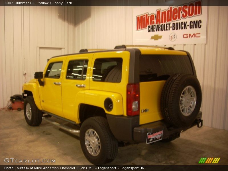 Yellow / Ebony Black 2007 Hummer H3