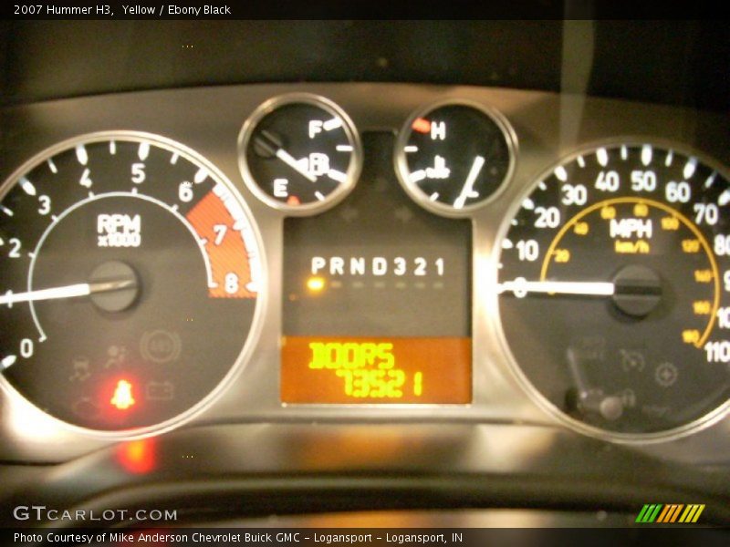 Yellow / Ebony Black 2007 Hummer H3