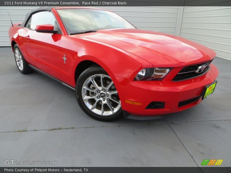 Race Red / Charcoal Black 2011 Ford Mustang V6 Premium Convertible