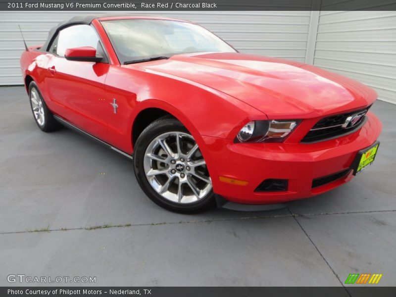 Race Red / Charcoal Black 2011 Ford Mustang V6 Premium Convertible